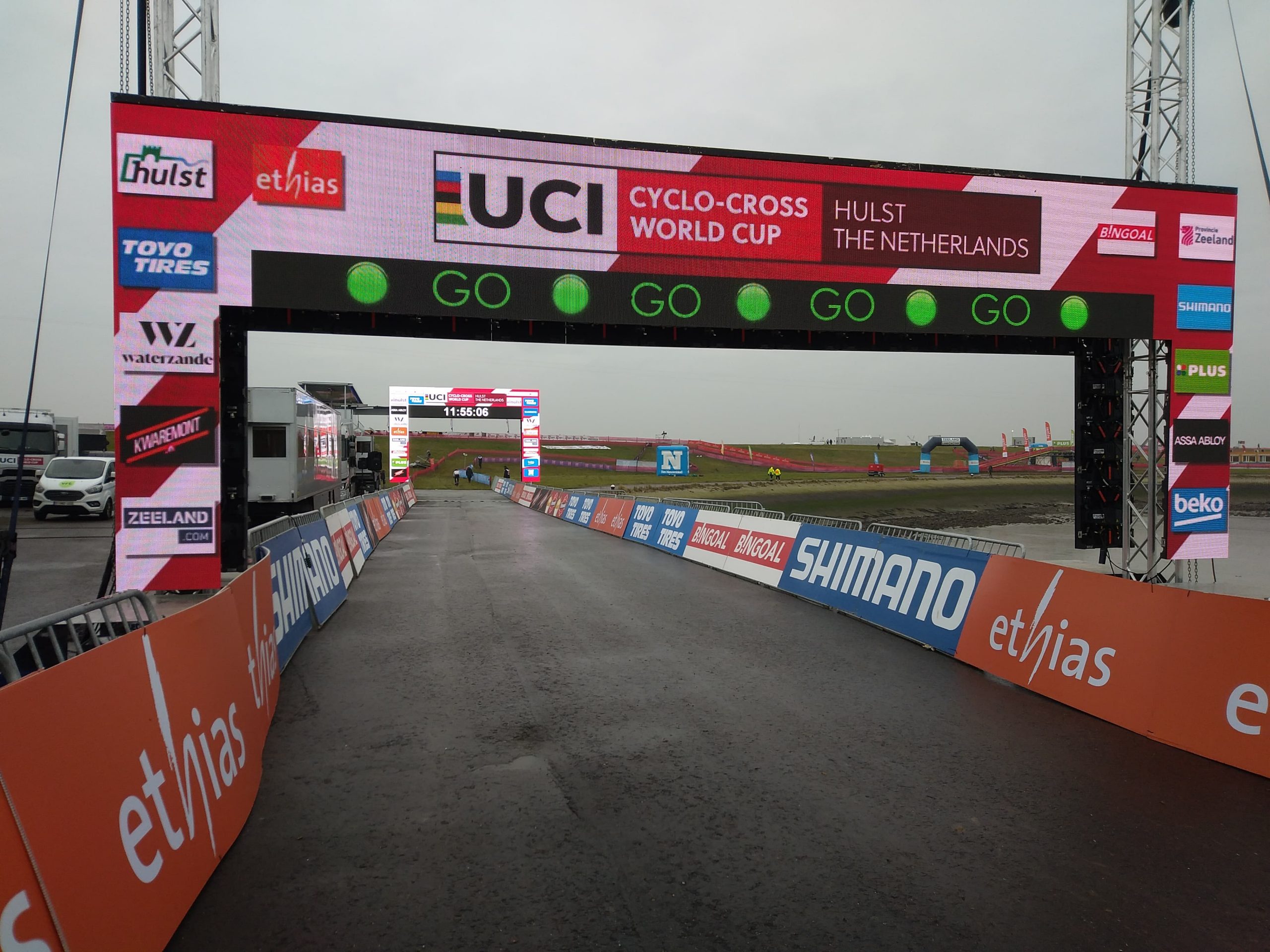 De finishzone van de wereldbeker van Hulst. Foto Benny Van Calster