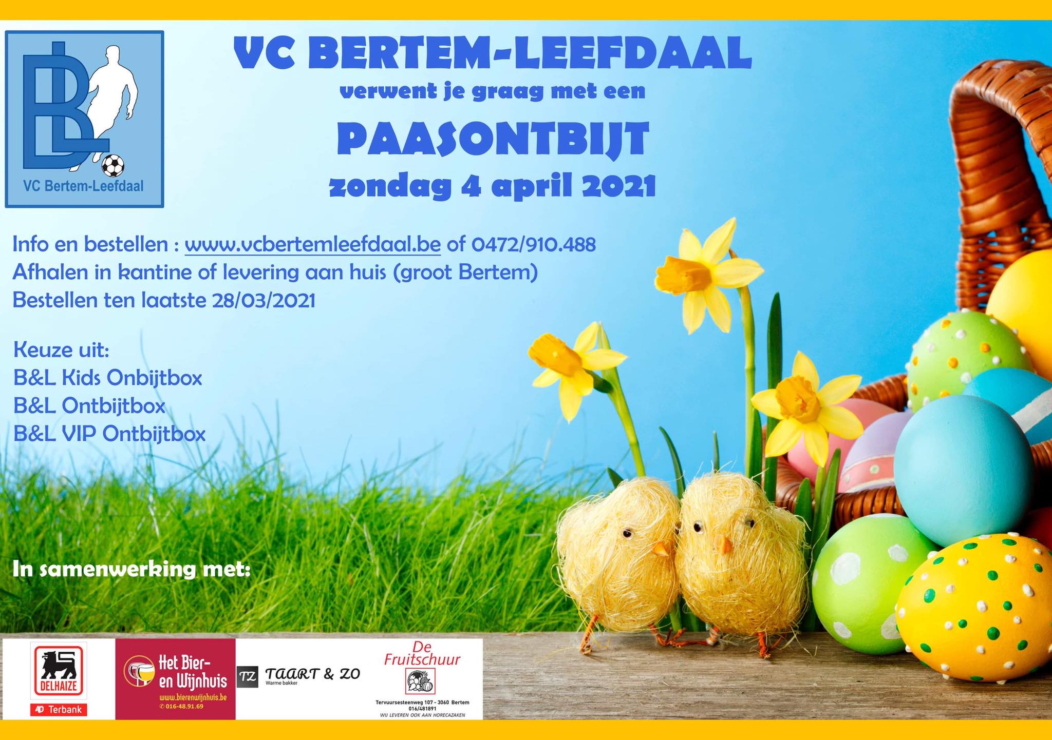 Maak van Paaszondag een voltreffer met een VC Bertem-Leefdaal Ontbijtbox!