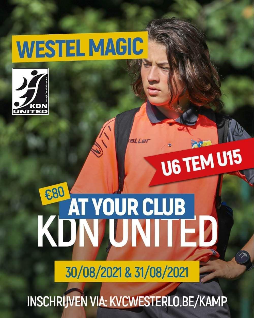 KDN United werkt samen met Westerlo voor hun jeugdstage