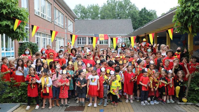 Wijkschool Hertog Karel Langveld viert de Rode Duivels met Belgendag!