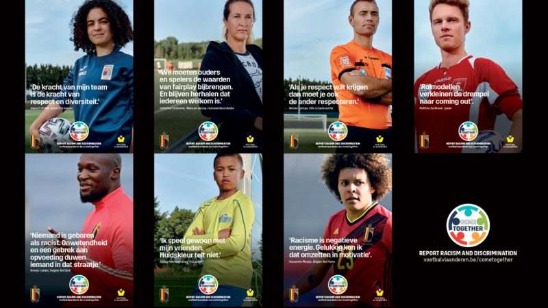 KBVB, Voetbal Vlaanderen en ACFF roepen amateurclubs op om samen te strijden tegen discriminatie en racisme