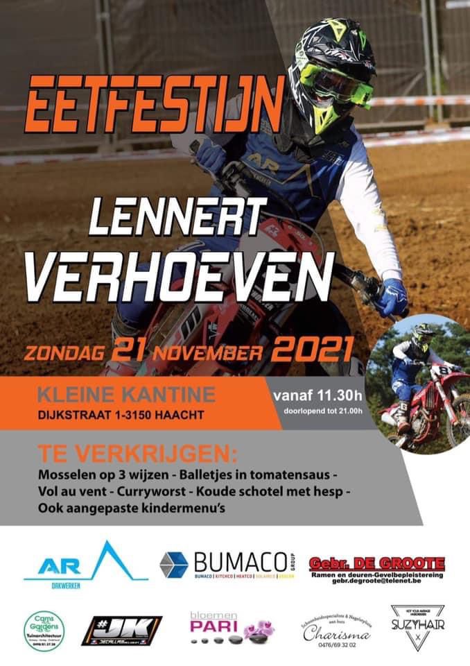 Belgisch beloftenkampioen motorcross organiseert op zondag 21 november vijfde editie eetfestijn