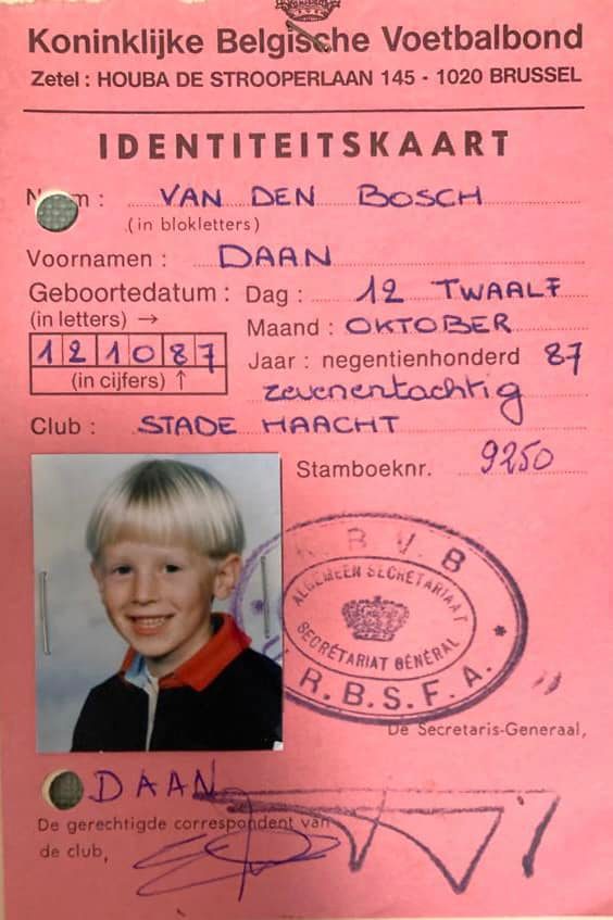Daan Van den Bosch in zijn beginjaren