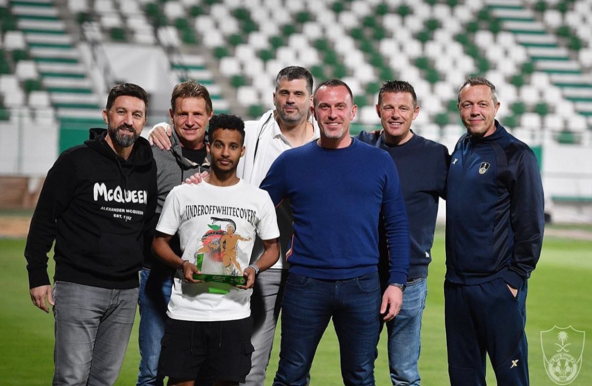 De sportieve staff bij Al-Ahli met Pfeiffer rechts Credits Al-Ahli Saudi FC