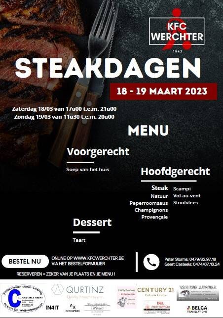 KFC Werchter organiseert … de 23ste editie van zijn steakdagen