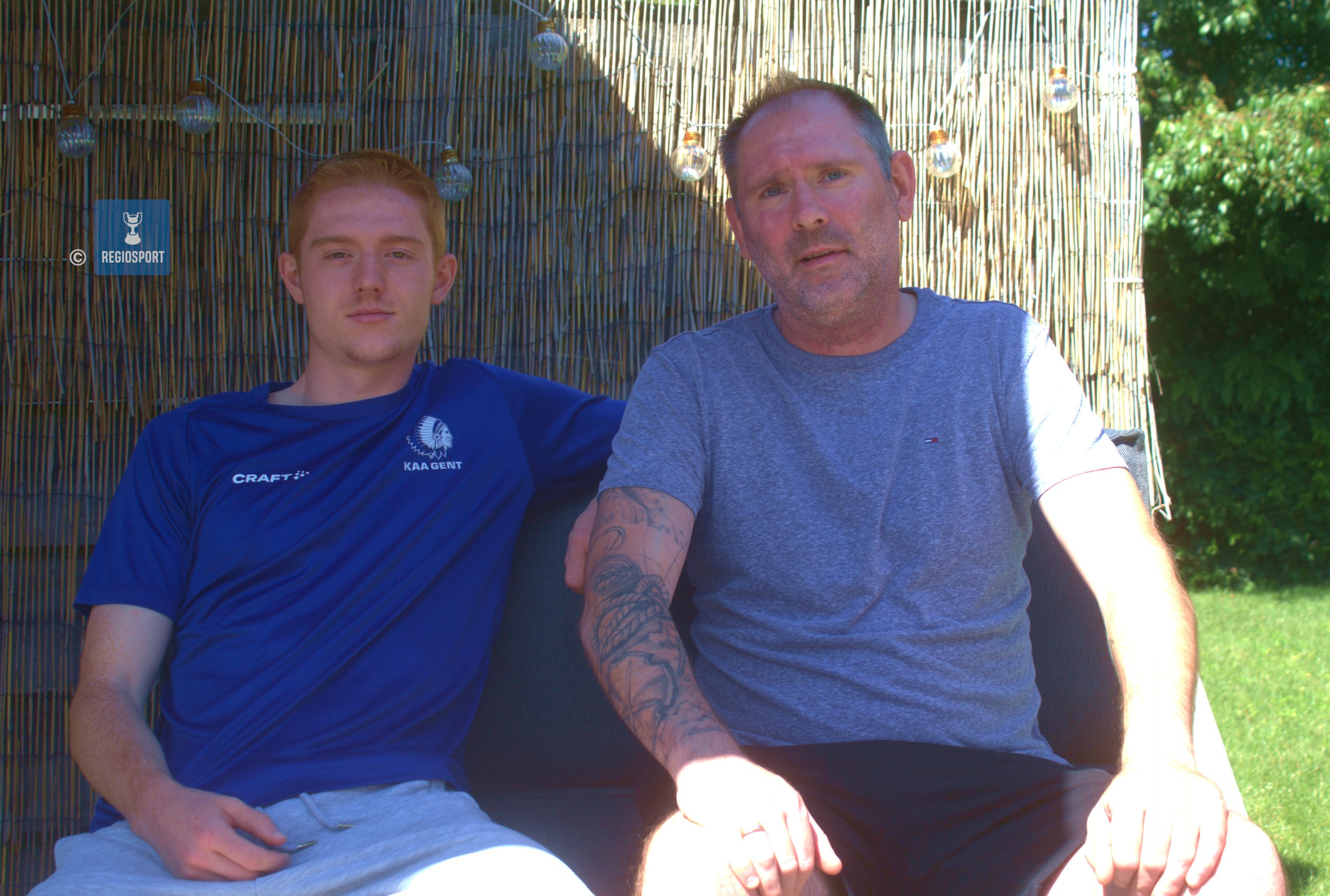 Axel Dierickx met vader en zijn voormalig jeugdcoach Bart Dierickx