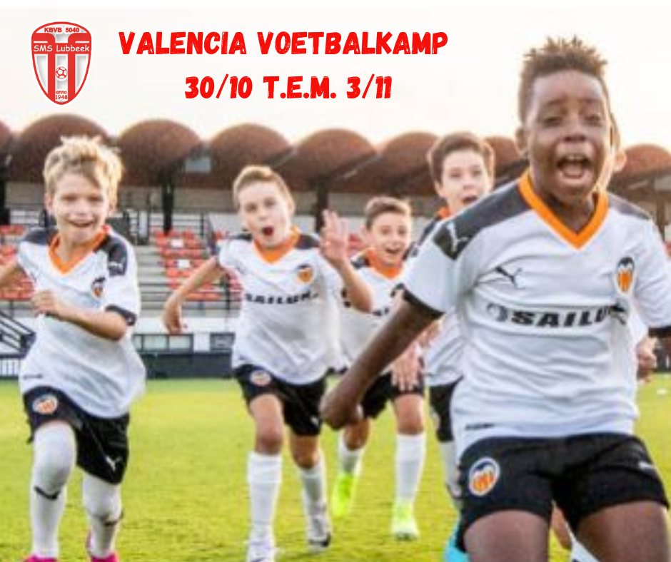 Valencia CF Voetbalkamp zakt ook deze herfstvakantie af naar SMS Lubbeek